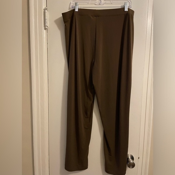 Susan Graver Brown Liquid Knit Pants Size 1XP - Picture 3 of 6